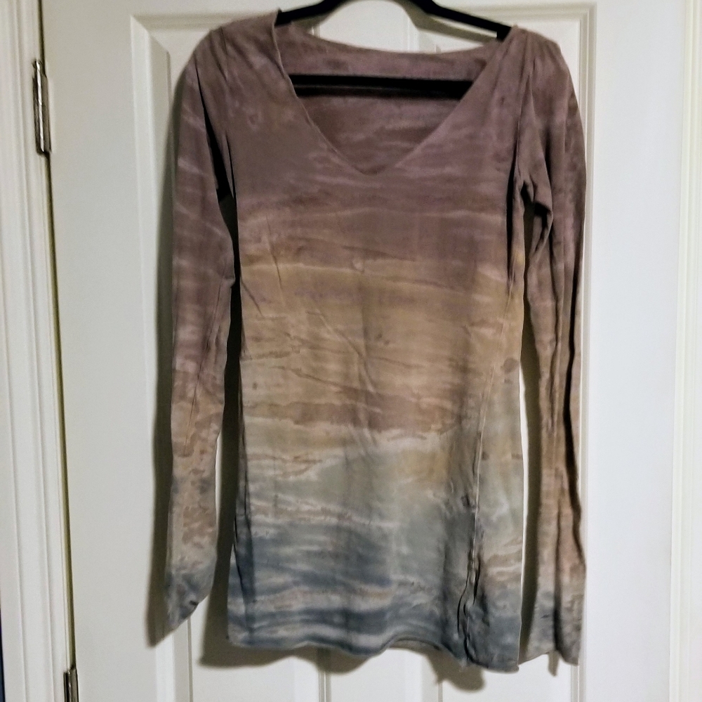 Acid dyed Hard Tail long sleeve longline tee